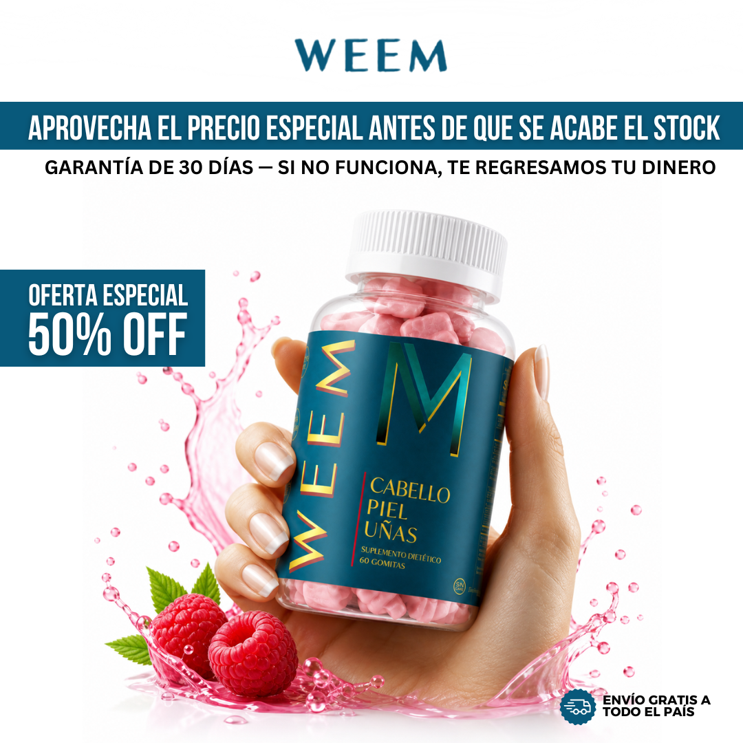 WEEM® Gomitas de Vitaminas para Cabello, Piel y Uñas