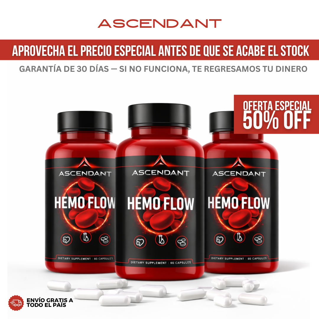 Ascendant Hemo Flow™ Recuperación Muscular Acelerada, 5 Mecanismos Una Sola Cápsula