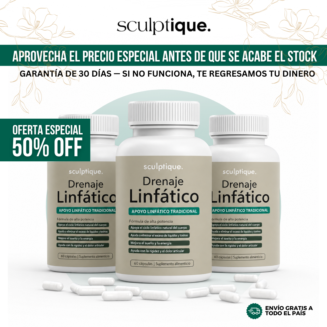 Sculptique™ Cápsulas de Drenaje Linfático | La Hinchazón, la Celulitis y la Fatiga No Son la Edad.