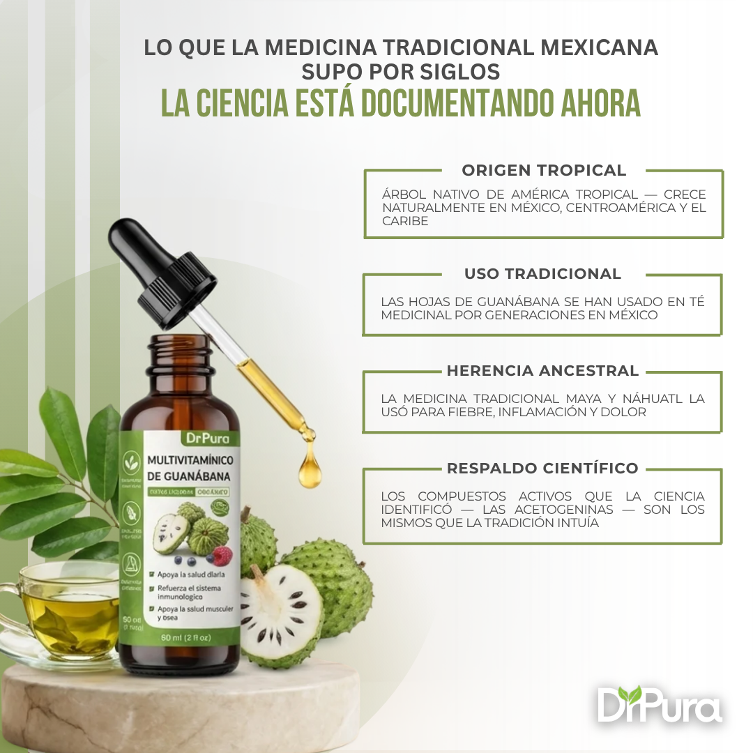 DrPura™ Gotas de Guanábana | Debilita Parásitos Intestinales Hasta Eliminarlos