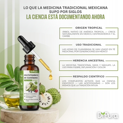DrPura™ Gotas de Guanábana | Debilita Parásitos Intestinales Hasta Eliminarlos