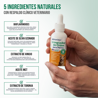 K9 EarClear™ | No Más Infecciones de Oído en tu Mascota