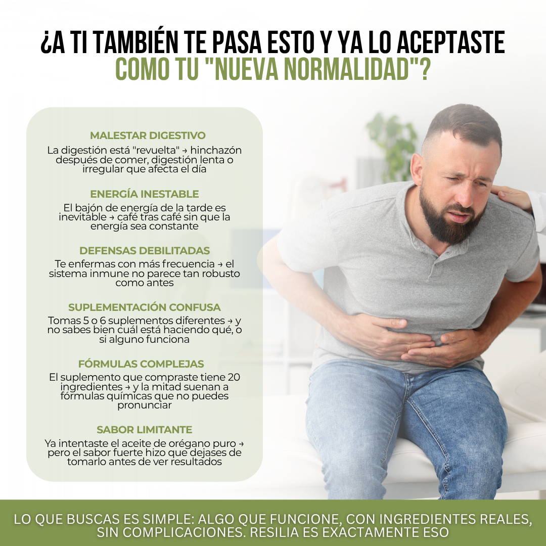 Resilia® Cápsulas de Aceite de Orégano + Aceite de Semilla Negra | Desinflama y Revitaliza