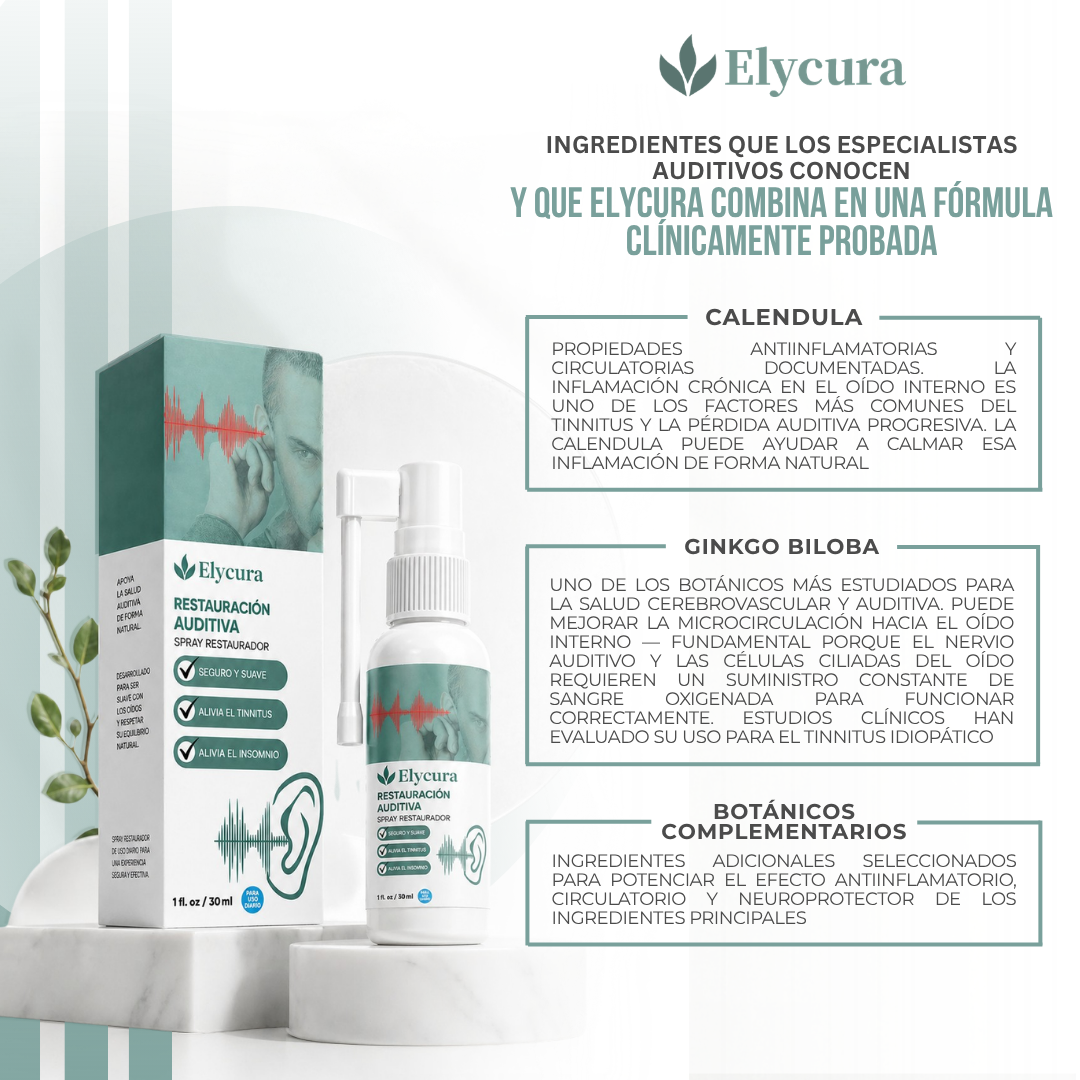 Elycura™ — Suplemento Natural para la Salud Auditiva y Reducción del Tinnitus