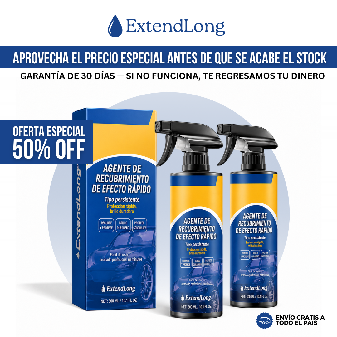 ExtendLong™ Coating Cerámico para Auto — Brillo, Protección y Lavado sin Agua