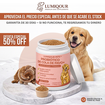 Lumiqour™ Turkey Tail+ Suplemento Probiótico para Perros