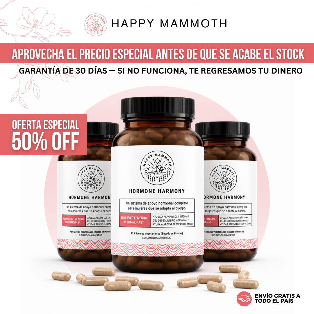Happy Mammoth™ Hormone Harmony™ — Suplemento para el Equilibrio Hormonal Femenino