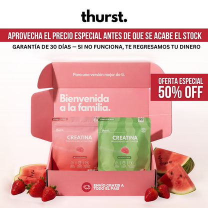 Thurst™ Gomitas de Creatina — 5g Verificados por Eurofins.