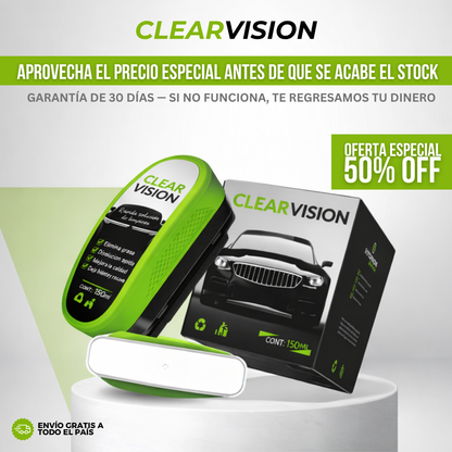ClearVision™ — Limpiador Impermeable, El Agua Escurre Sola