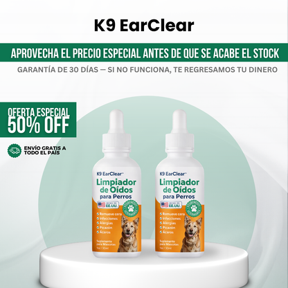 K9 EarClear™ | No Más Infecciones de Oído en tu Mascota