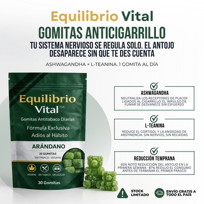 Equilibrio Vital™ Gomitas Anticigarrillo — Deja de Fumar Sin Sufrimiento