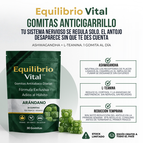 Equilibrio Vital™ Gomitas Anticigarrillo — Deja de Fumar Sin Sufrimiento