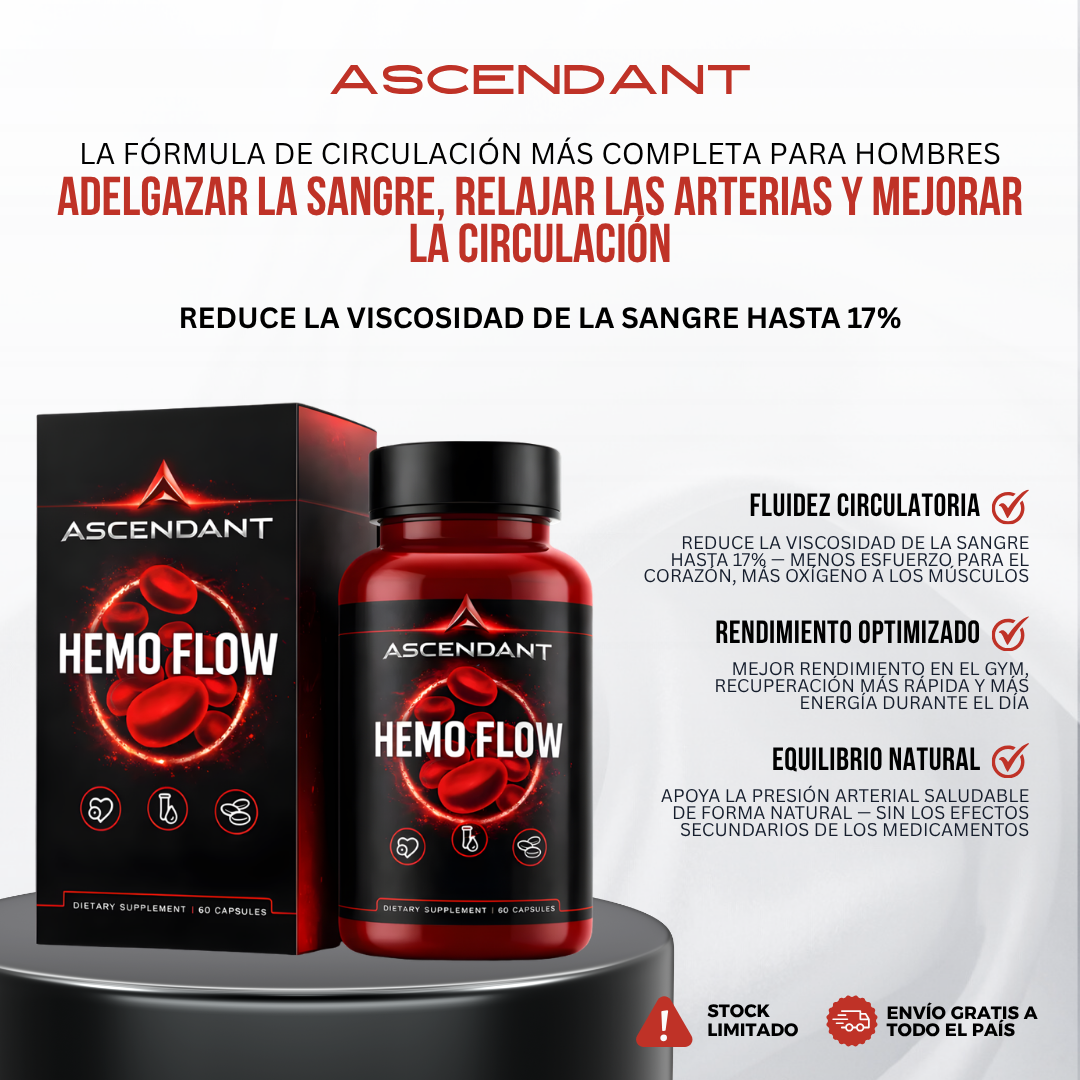 Ascendant Hemo Flow™ Recuperación Muscular Acelerada, 5 Mecanismos Una Sola Cápsula