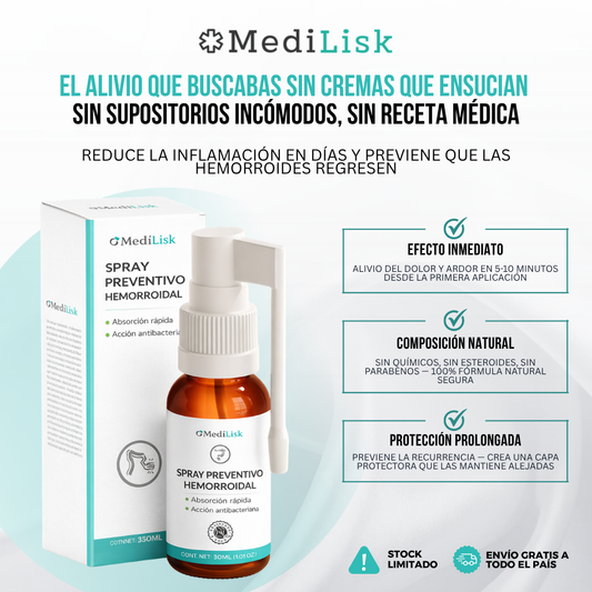 MediLisk™ Hemorrhoids Spray — Alivio en Minutos. Curación en Días