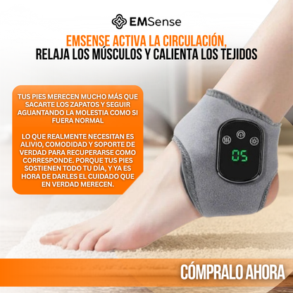 EMSense™ Masajeador de Pies Triple Terapia — EMS + Masaje + Calor.