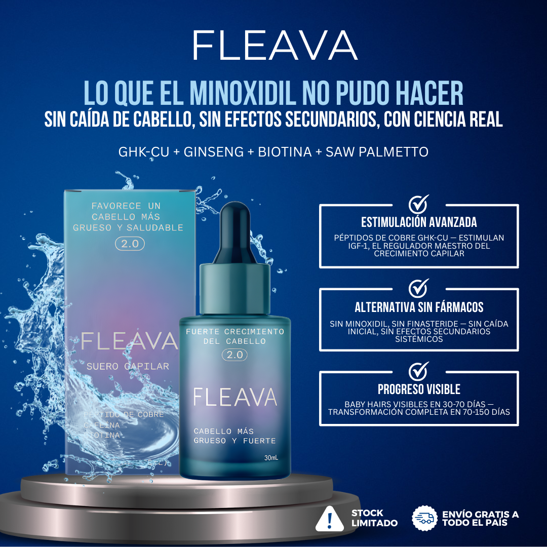 Fleava™ — Lo que el Minoxidil No Pudo Hacer
