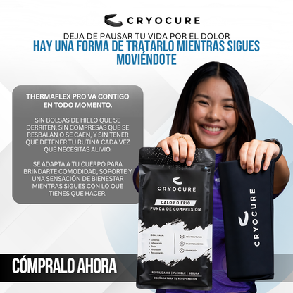 Cryocure™ ThermaFlex Pro | Manga de Compresión Frío y Calor, La Terapia que Usa el Fisioterapeuta