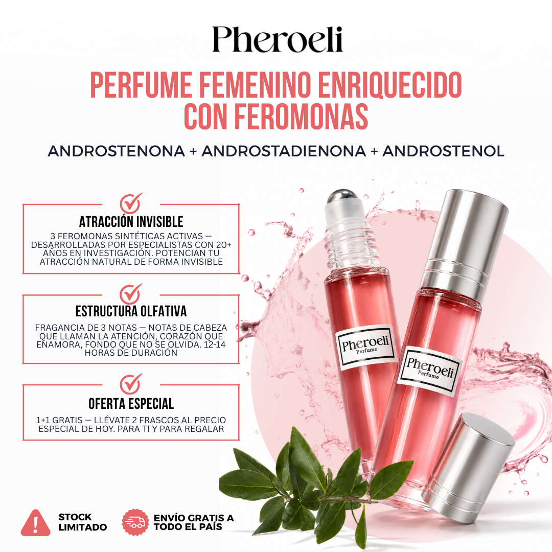 Pheroeli™ Perfume con Feromonas | El Perfume que Hace que se Queden Pensando en Ti.