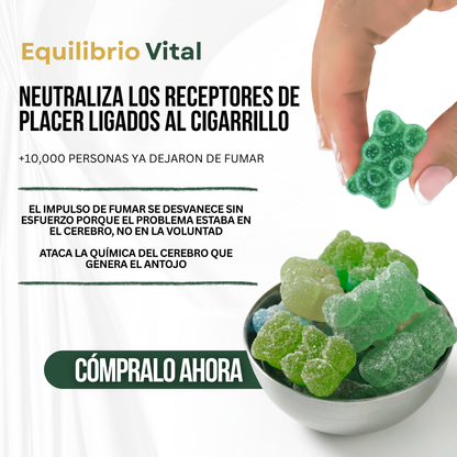 Equilibrio Vital™ Gomitas Anticigarrillo — Deja de Fumar Sin Sufrimiento