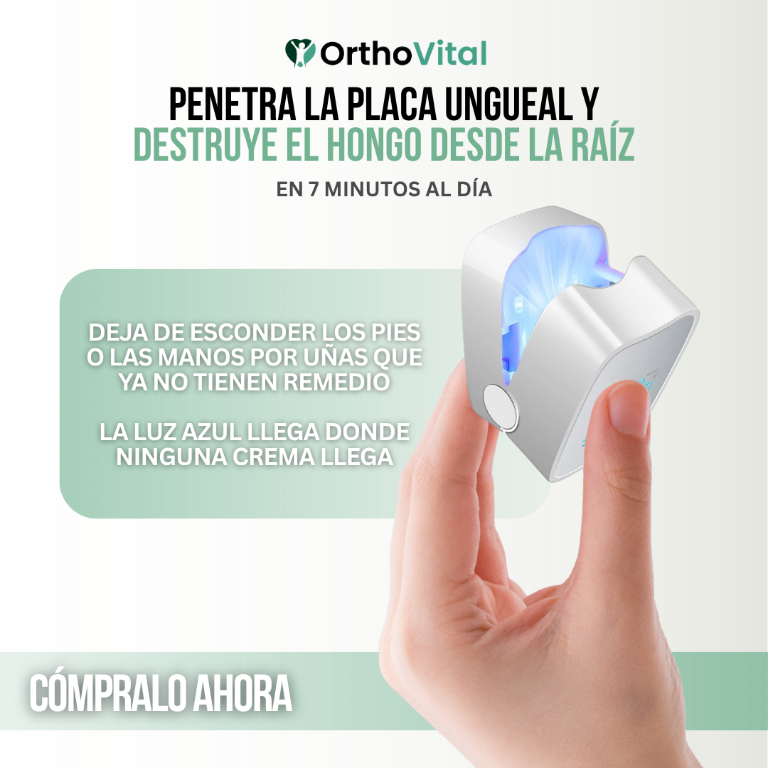 OrthoVital™ Dispositivo de Luz Azul para Hongos en Uñas | Las Cremas No Llegan al Hongo.