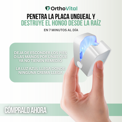 OrthoVital™ Dispositivo de Luz Azul para Hongos en Uñas | Las Cremas No Llegan al Hongo.