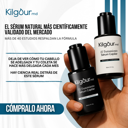 KilgourMD™ | Sérum Capilar para el Adelgazamiento del Cabello