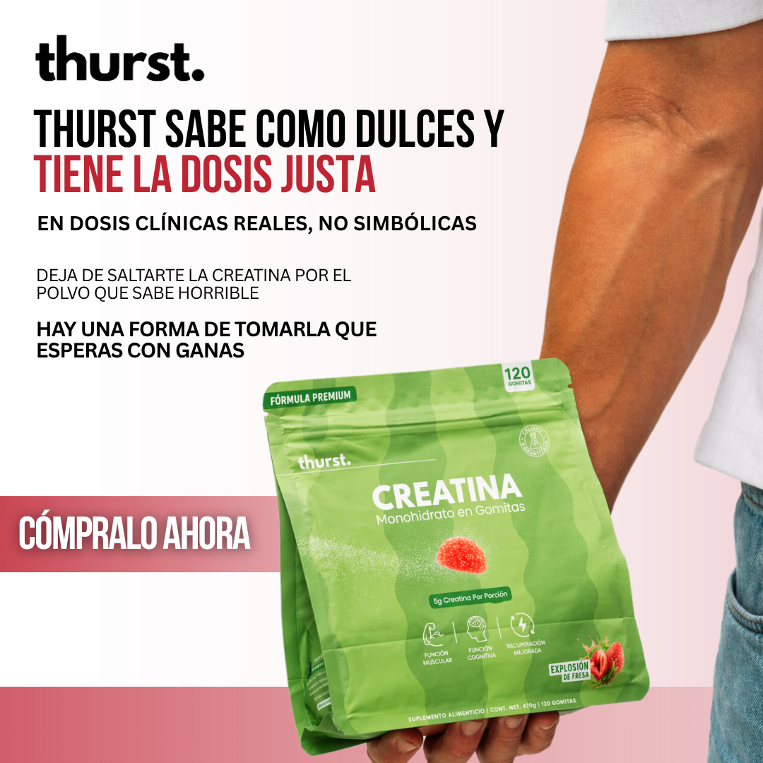 Thurst™ Gomitas de Creatina — 5g Verificados por Eurofins.