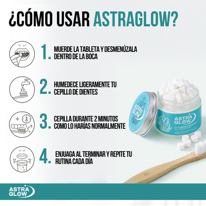 AstraGlow™ Tabletas de Pasta Dental con Hidroxiapatita