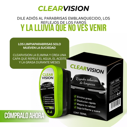 ClearVision™ — Limpiador Impermeable, El Agua Escurre Sola