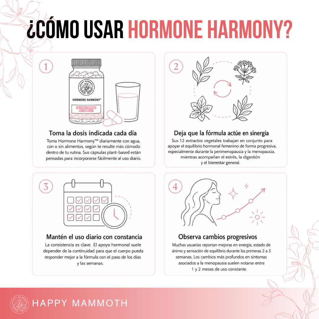 Happy Mammoth™ Hormone Harmony™ — Suplemento para el Equilibrio Hormonal Femenino