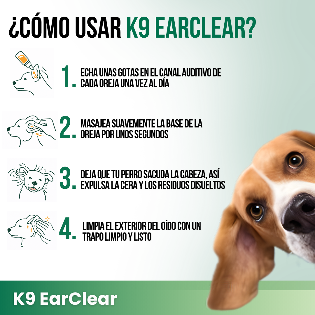 K9 EarClear™ | No Más Infecciones de Oído en tu Mascota