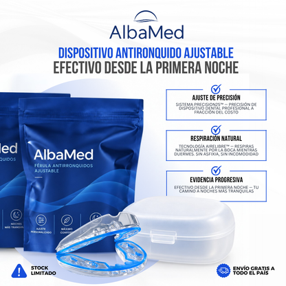 AlbaMed™ — Férula antirronquidos ajustable
