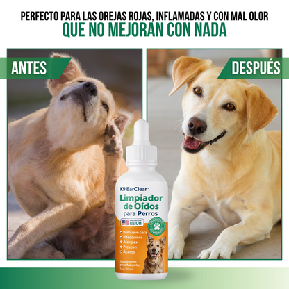 K9 EarClear™ | No Más Infecciones de Oído en tu Mascota