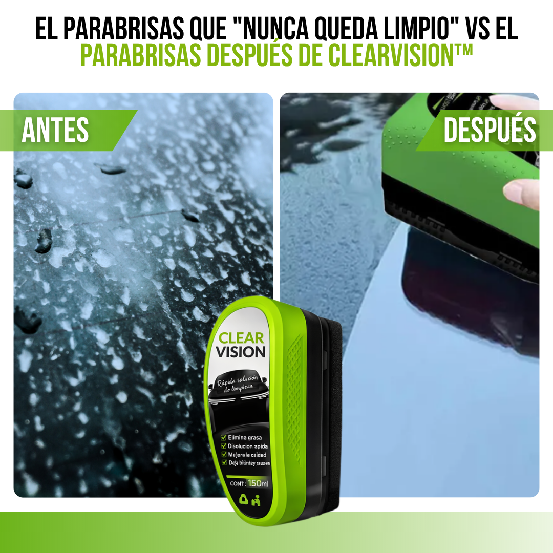 ClearVision™ — Limpiador Impermeable, El Agua Escurre Sola
