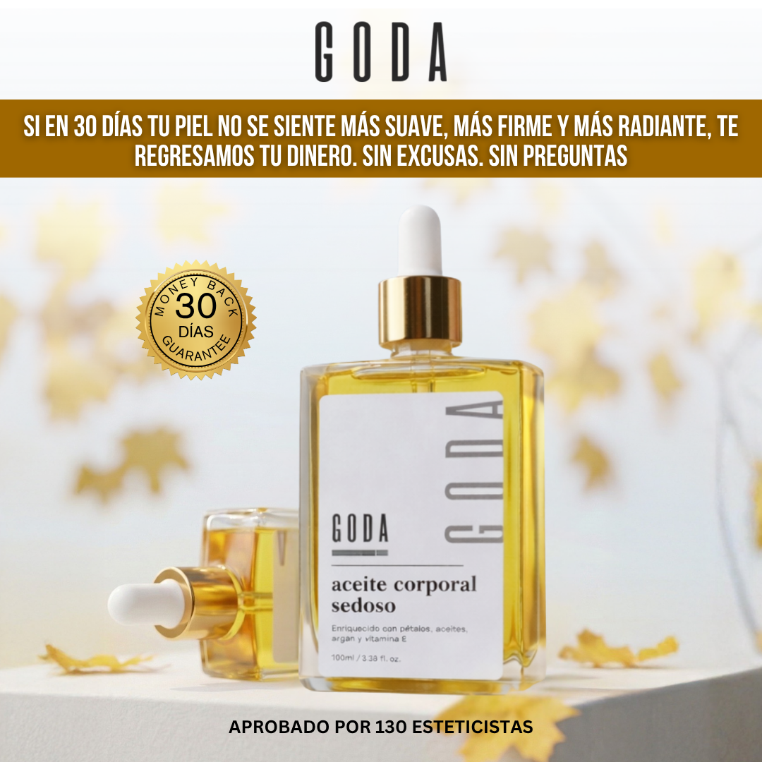 Goda® Aceite de Seda Corporal — Piel Más Firme y Más Suave