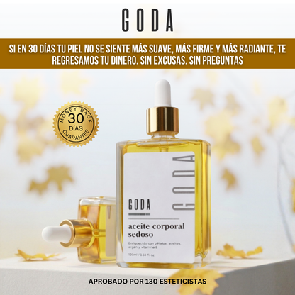 Goda® Aceite de Seda Corporal — Piel Más Firme y Más Suave