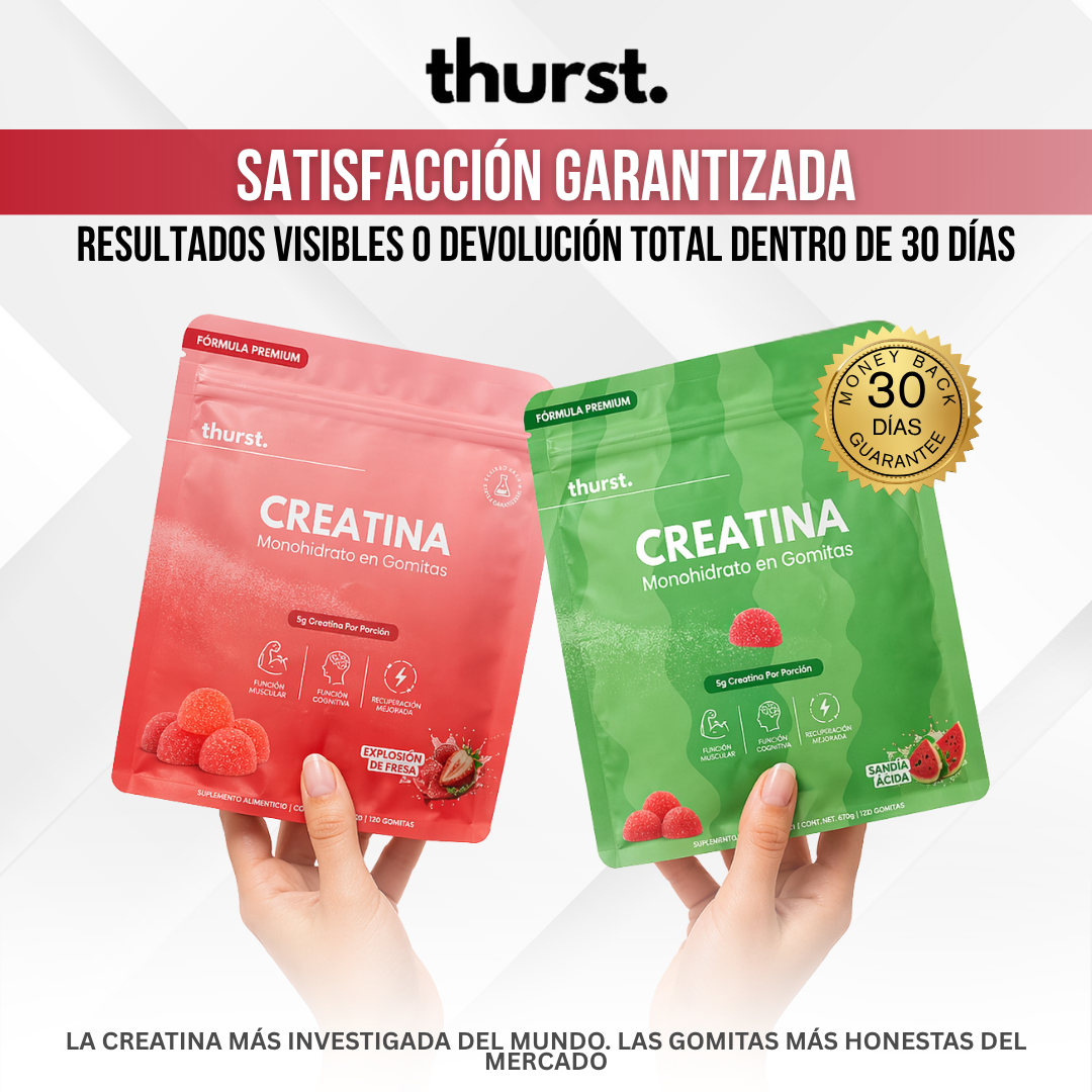 Thurst™ Gomitas de Creatina — 5g Verificados por Eurofins.