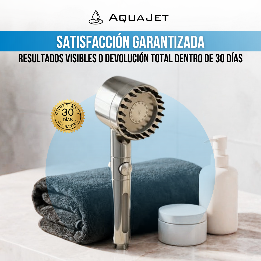 AquaJet™ Cabezal de Ducha con Filtro | Mejora el Brillo de tu Cabello y Cuida tu Piel