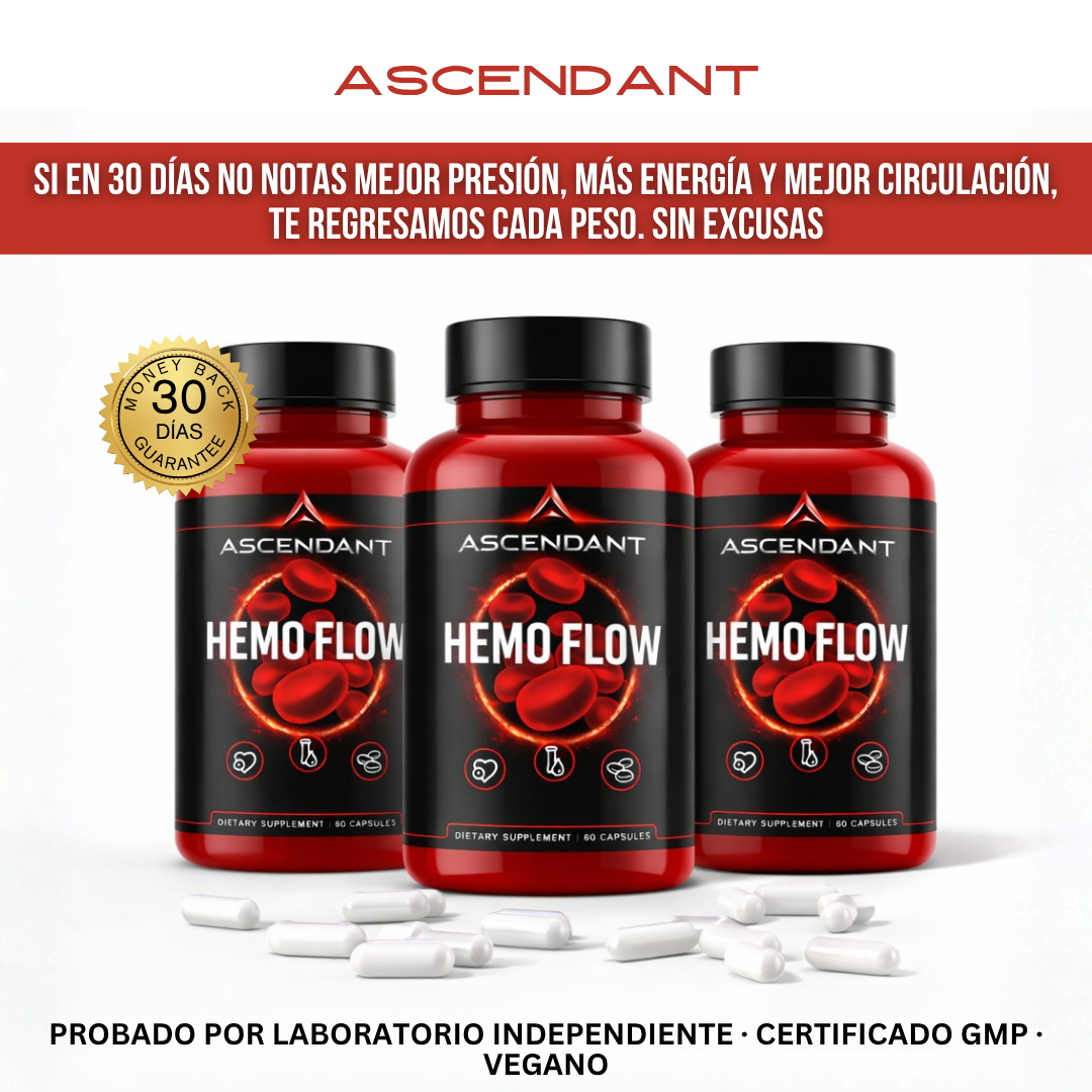Ascendant Hemo Flow™ Recuperación Muscular Acelerada, 5 Mecanismos Una Sola Cápsula