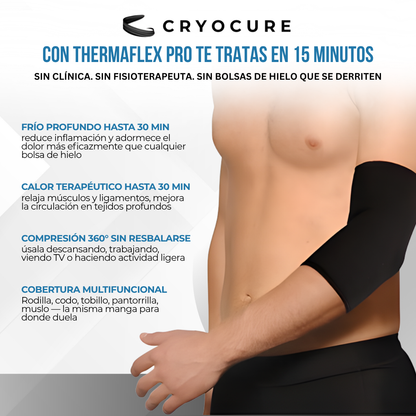 Cryocure™ ThermaFlex Pro | Manga de Compresión Frío y Calor, La Terapia que Usa el Fisioterapeuta