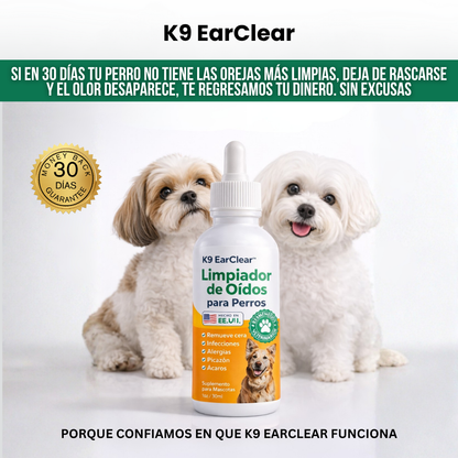 K9 EarClear™ | No Más Infecciones de Oído en tu Mascota