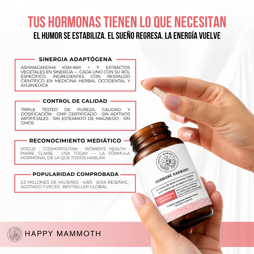 Happy Mammoth™ Hormone Harmony™ — Suplemento para el Equilibrio Hormonal Femenino