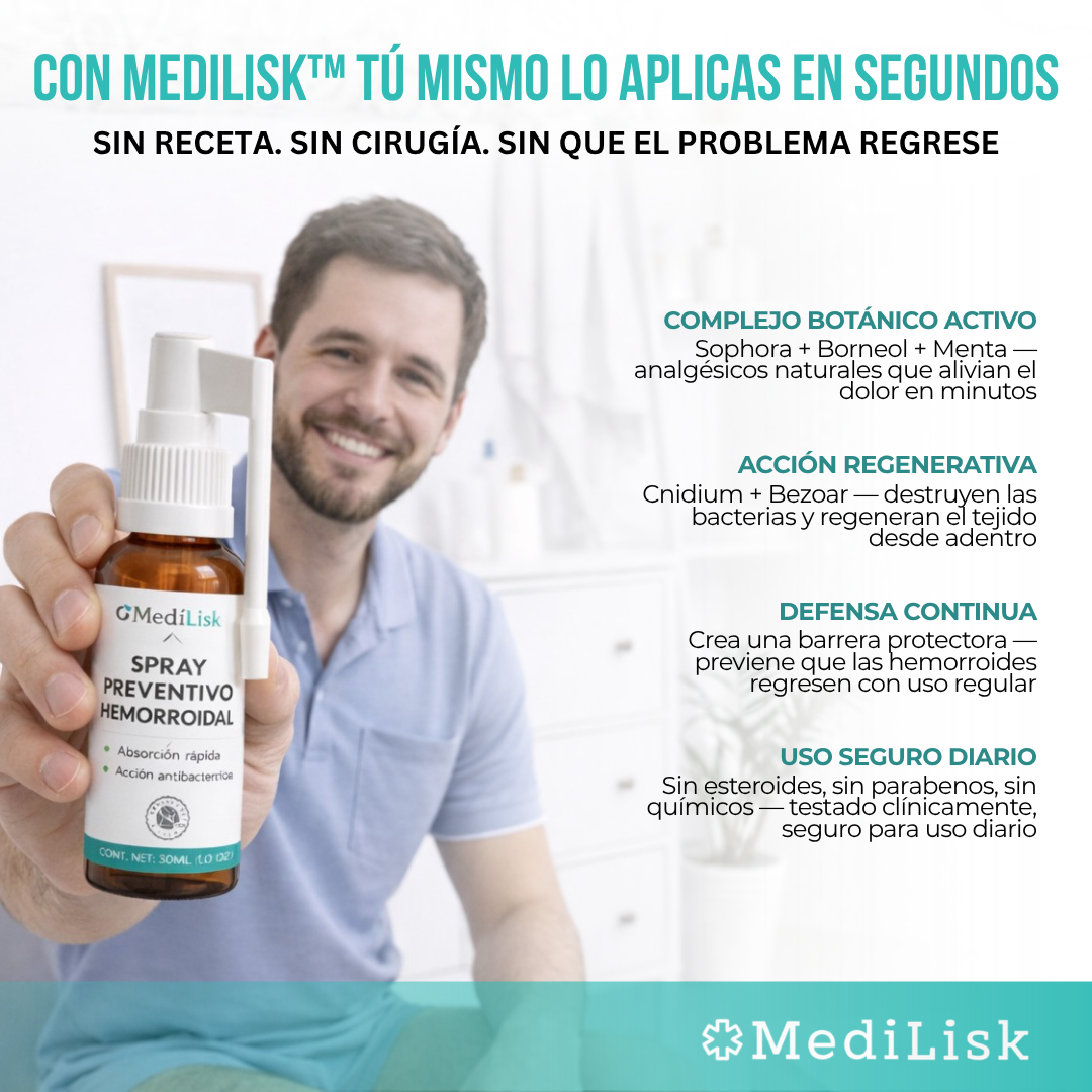 MediLisk™ Hemorrhoids Spray — Alivio en Minutos. Curación en Días