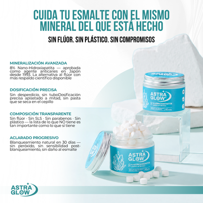 AstraGlow™ Tabletas de Pasta Dental con Hidroxiapatita