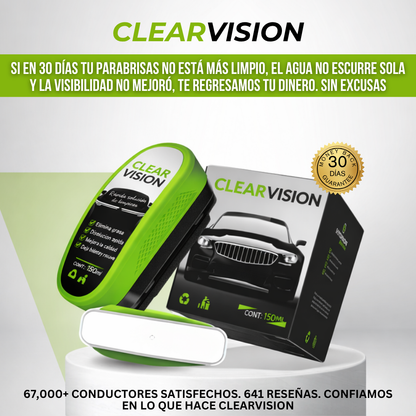 ClearVision™ — Limpiador Impermeable, El Agua Escurre Sola