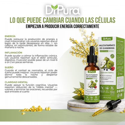 DrPura™ Gotas de Guanábana | Debilita Parásitos Intestinales Hasta Eliminarlos