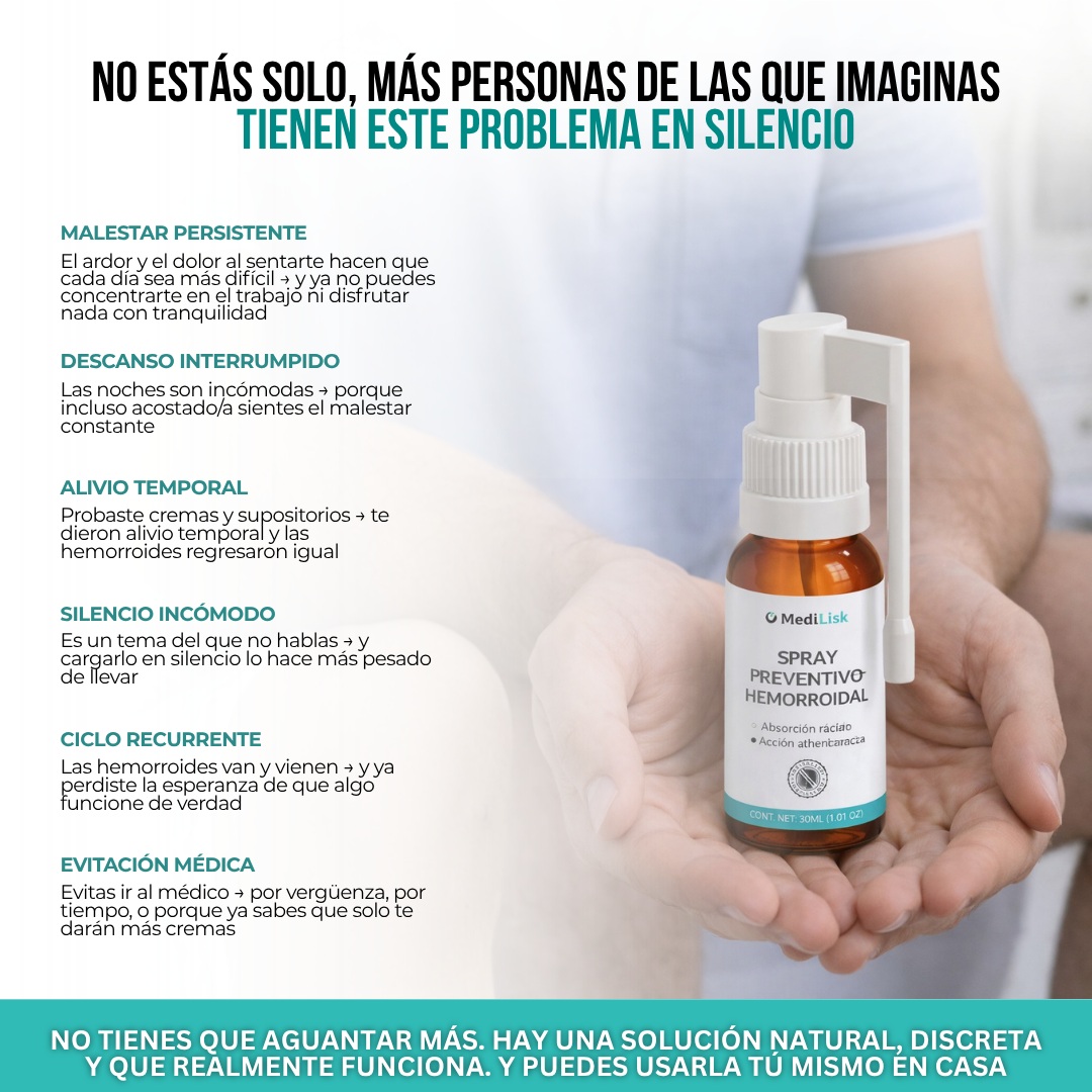 MediLisk™ Hemorrhoids Spray — Alivio en Minutos. Curación en Días