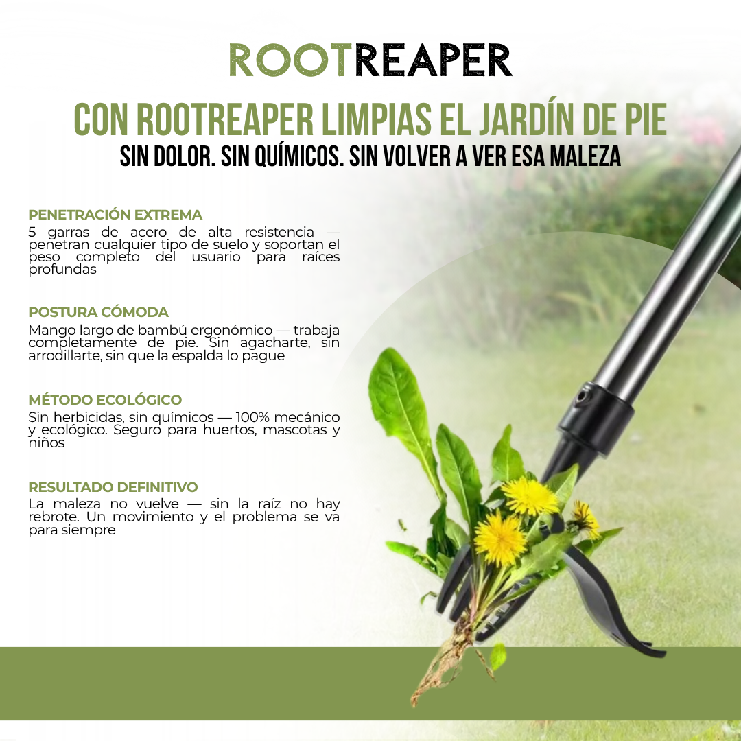 RootReaper™ — Arrancamalezas de Raíz de 5 Puntas
