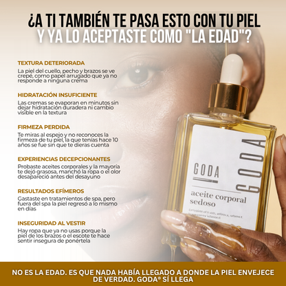 Goda® Aceite de Seda Corporal — Piel Más Firme y Más Suave