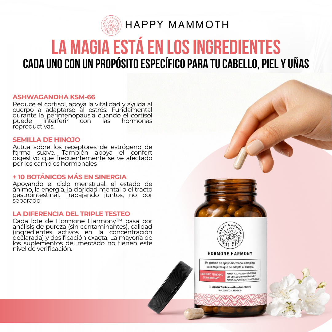 Happy Mammoth™ Hormone Harmony™ — Suplemento para el Equilibrio Hormonal Femenino